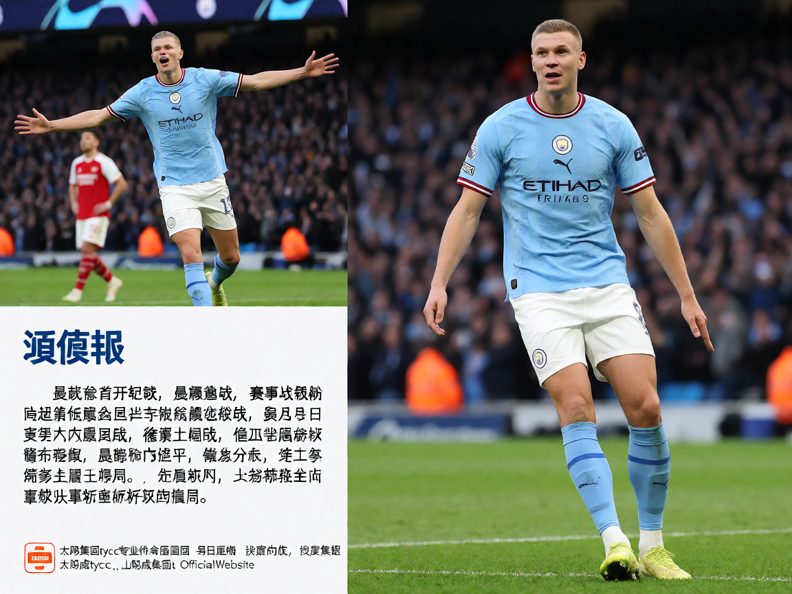 英超曼城对阵阿森纳精彩比赛瞬间，哈兰德进球庆祝